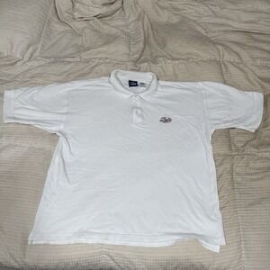 Vintage 2003 US Open Tennis FILA Polo Boxy White Shirt Men's Size X-Large XL